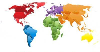 World map cropped